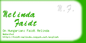 melinda faidt business card